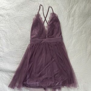 Windsor Purple Tulle Mini Dress